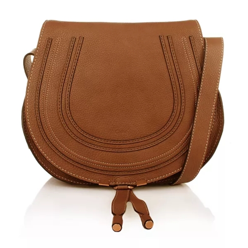 Chloé Marcie Crossbody Large Tan Saddle Bag