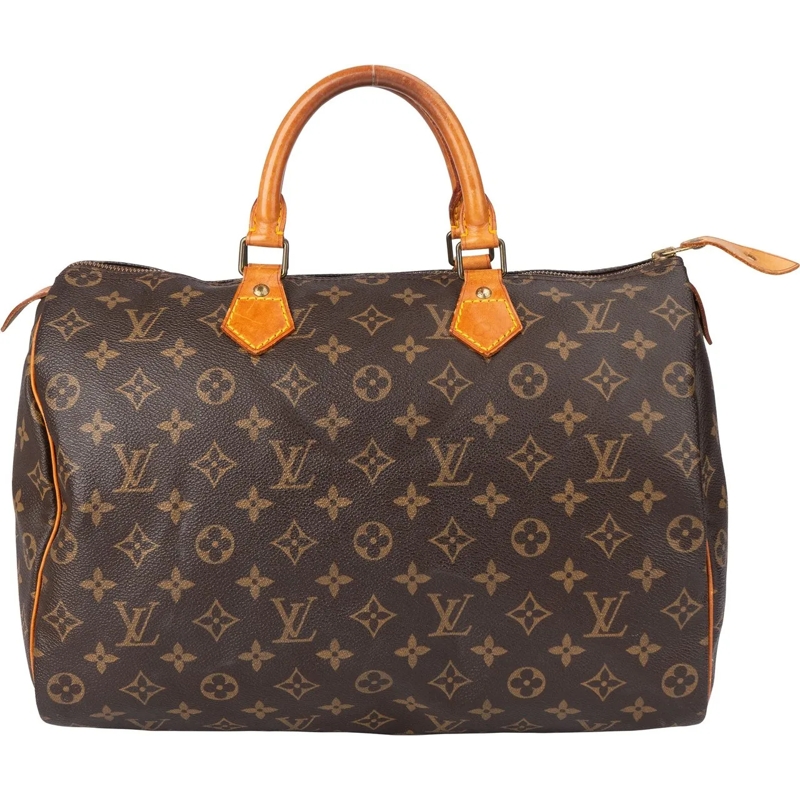 Louis Vuitton Tote Louis Vuitton Canvas Monogram Speedy 35 Handbag braun