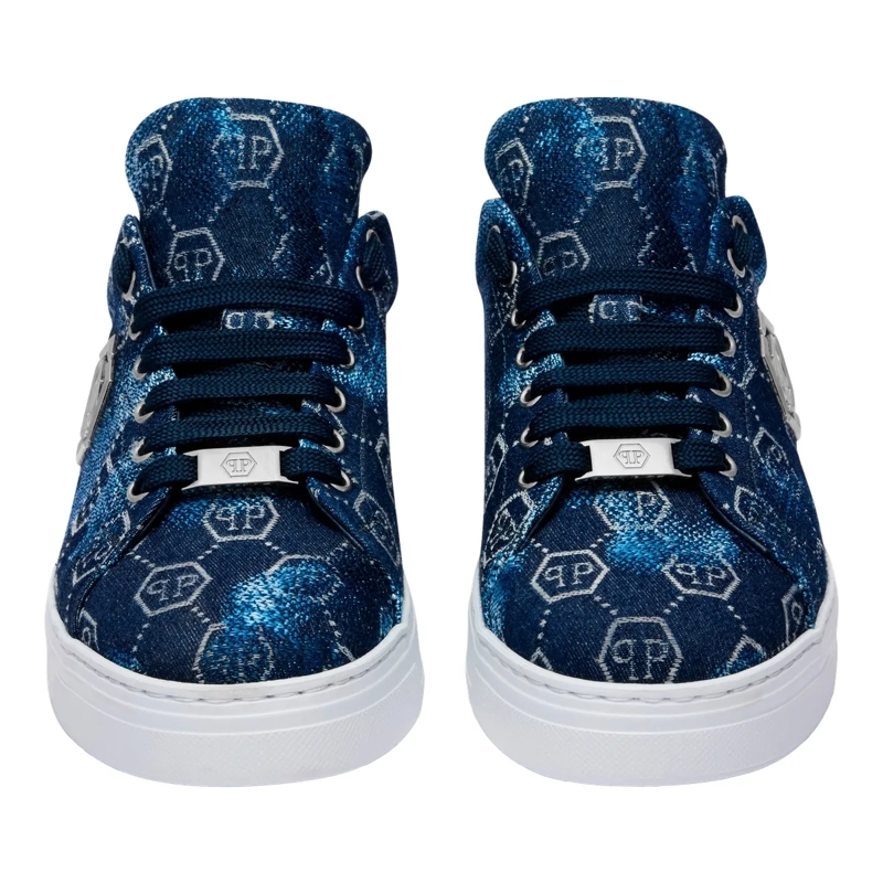 Philipp Plein Low-Top-Sneaker Entdecken Sie die Einzigartigkeit dieser Jacquard  dunkel-blau(Image 2)