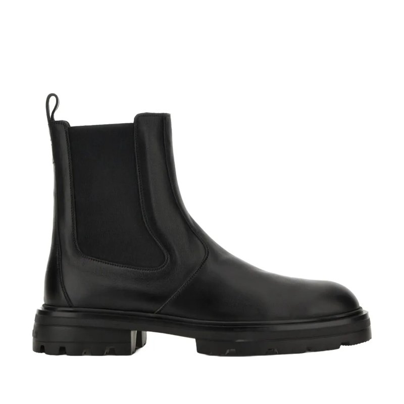 Hogan Stiefel Contemporary Black Calfskin Ankle Boots Black