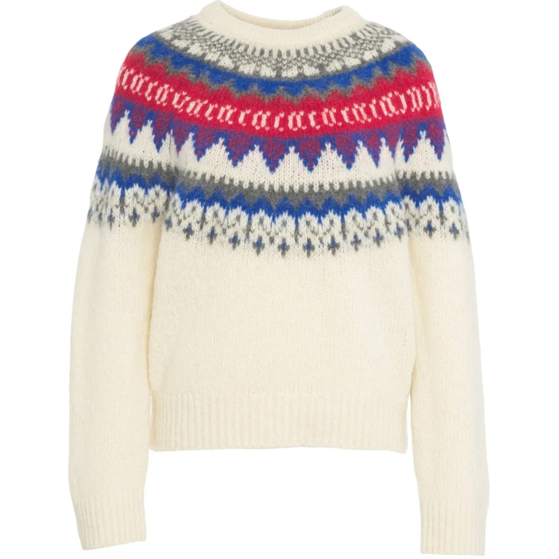 Closed  Sweater with pattern weiß