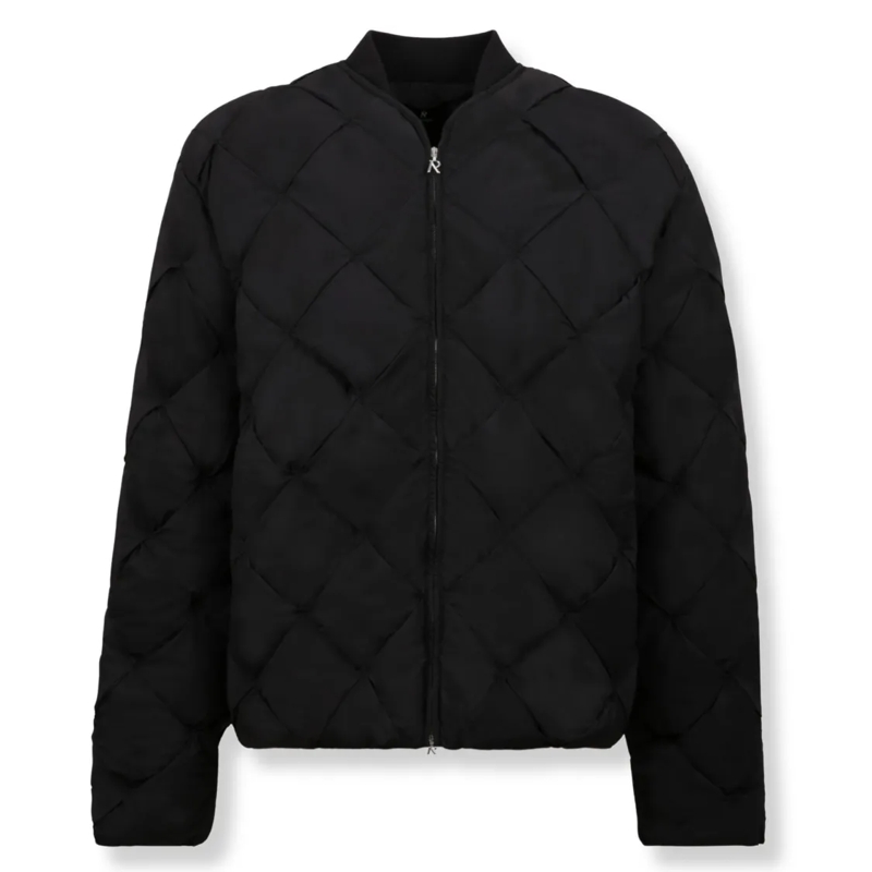 Represent  Quilted Zip Jacket Black