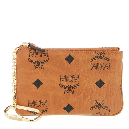 MCM M-Veritas Key Wallet Cognac Card Case