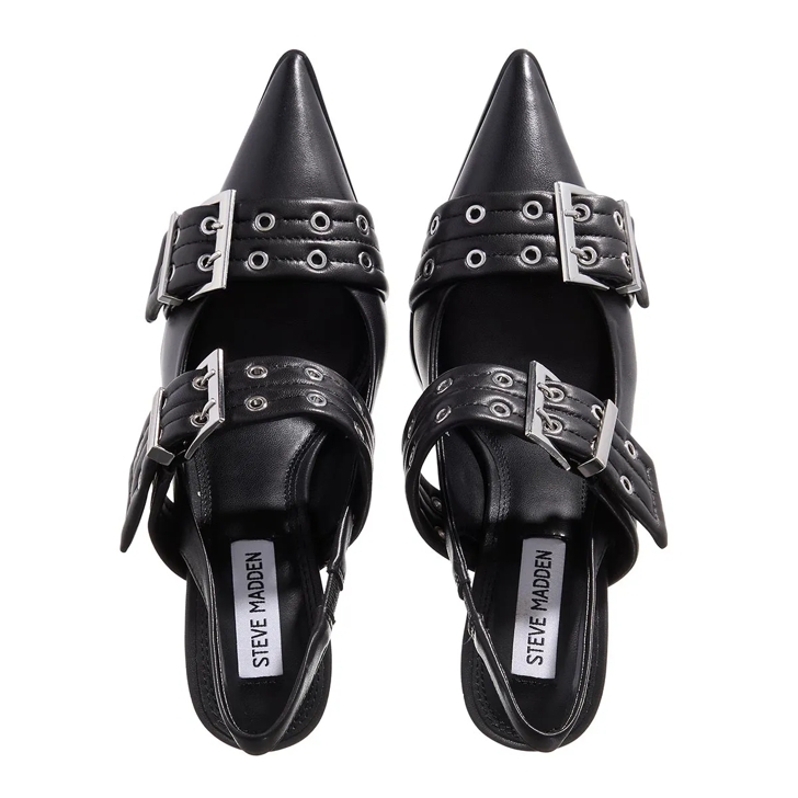 Steve Madden Riesling Black Leather Pump