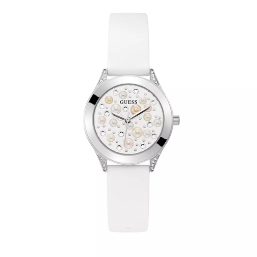 Guess Ladies Watch Trend Silicone Silver Tone Dresswatch