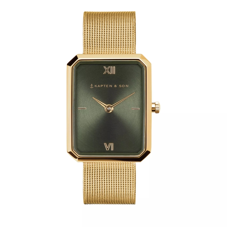 Mesh hot sale gold watch