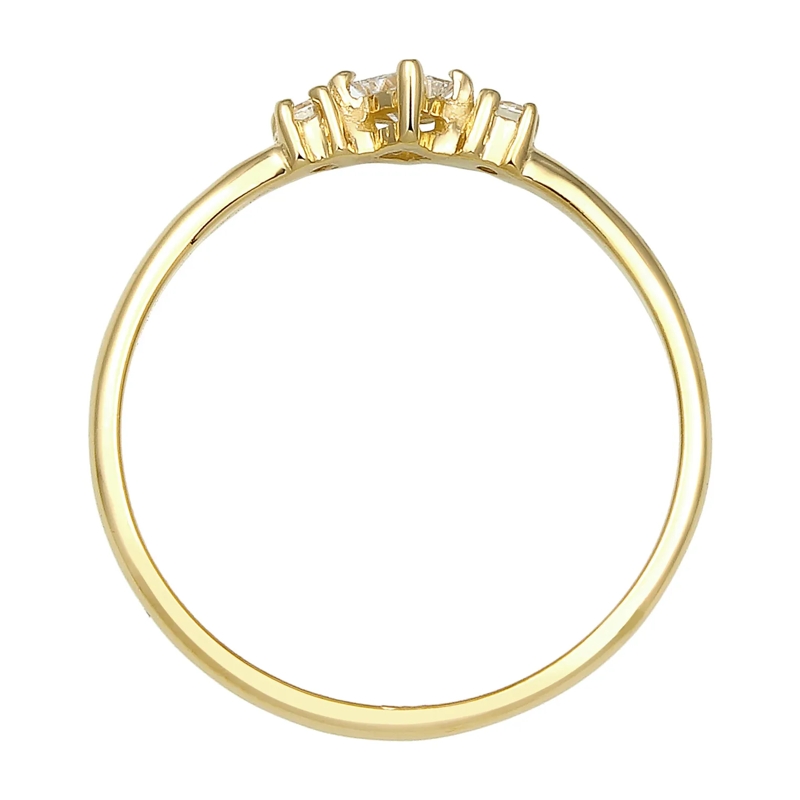 Elli Diamantring Ring Prinzessschliff Diamant (0.13 ct) 585 Gelbgol gold(Image 3)