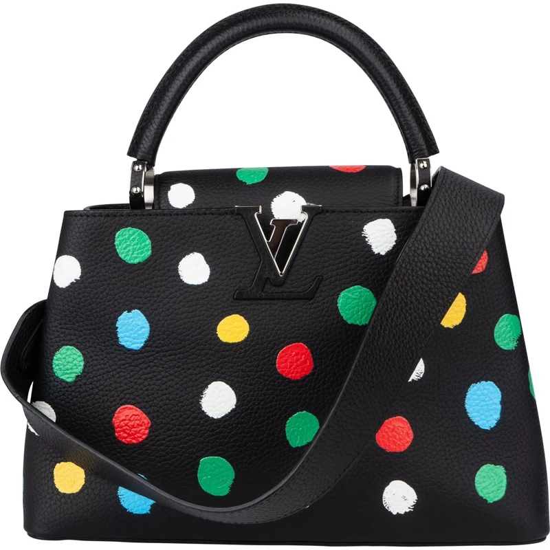 Louis Vuitton Tote Louis Vuitton x Yayoi Kusama Dots Capucines MM Han schwarz