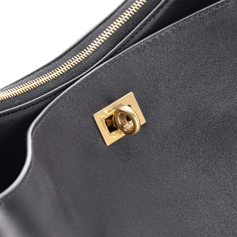 Balenciaga Schultertasche Schultertasche Rodeo aus Leder schwarz(Image 4)