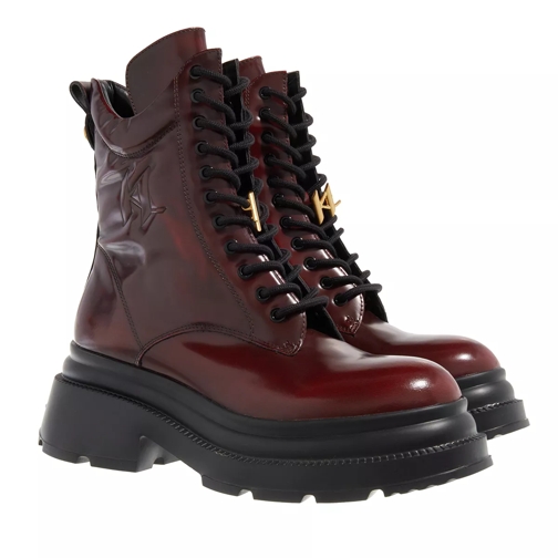 Karl Lagerfeld Danton Mono Mid Lace Boot Wine Lace up Boots