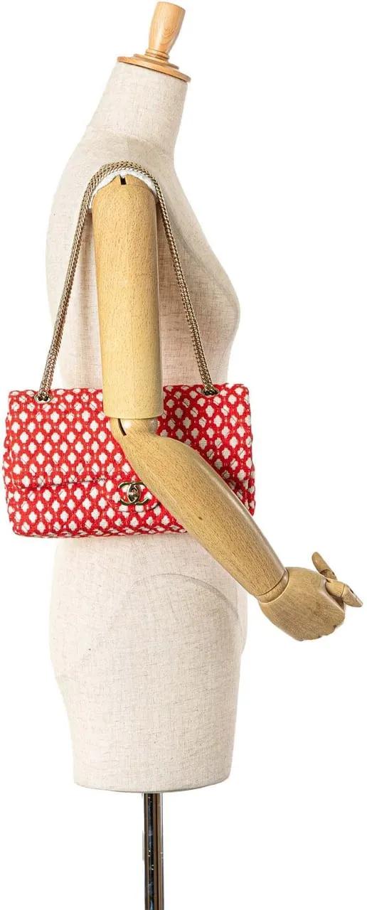 Thumbnail - Chanel Hobo Bags - 2008-2009 Jumbo Tweed Double Flap - Gr. unisize - in Rot - für Damen