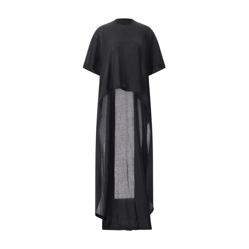 Balenciaga Minikleid T-Shirt mit Schleppe schwarz