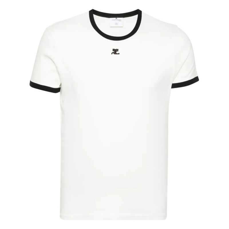 Courrèges T-shirt White Cotton Jersey T-Shirt White