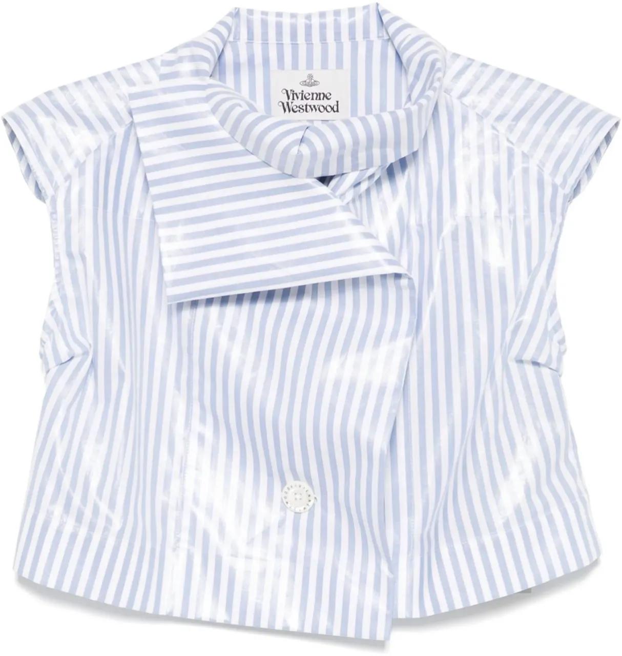 Thumbnail - Vivienne Westwood - Honor Shirt White/blue - Größe 48 - weiß