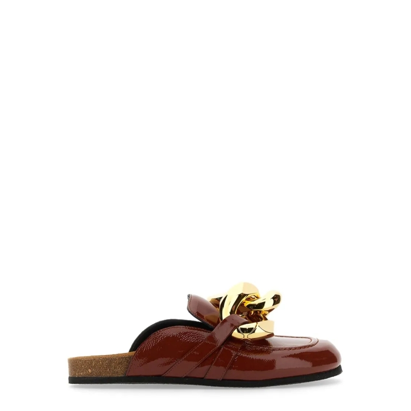 J.W.Anderson Mules Glossy Leather Mules Brown