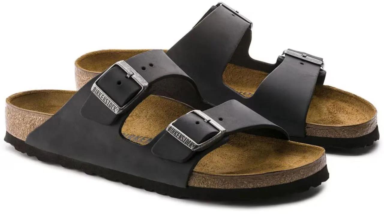 Thumbnail - Birkenstock Low-Top Sneaker - Sandale Arizona Oiled Leather - Gr. 45 (EU) - in Schwarz - für Damen