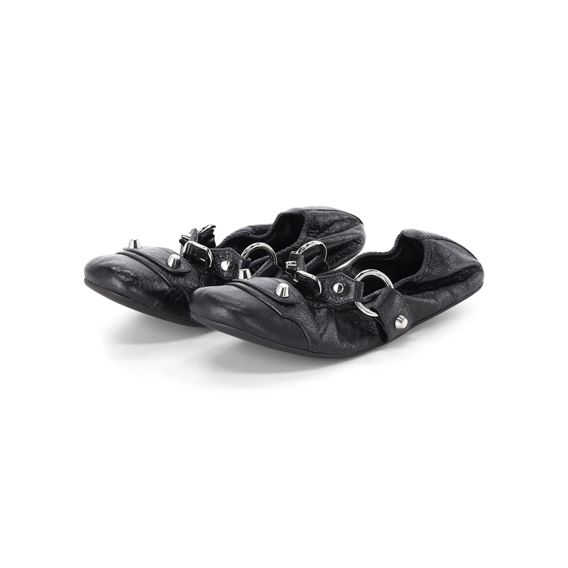 Balenciaga Schnürschuhe City Ballerinas schwarz