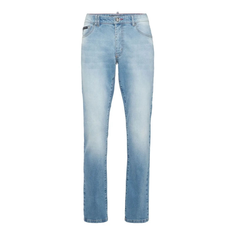 Philipp Plein Jeans mit geradem Bein Supergerader Schnitt jeansblau