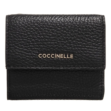 財布・小物その他 COCCINELLE Woman Wallet Black E2MW511B801 001 Coccinelle Metallic Soft Noir | Tri-Fold Wallet
