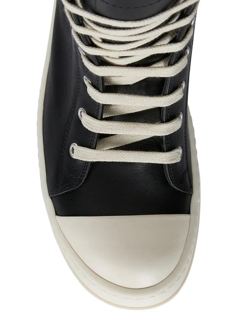 Thumbnail - Rick Owens Low-Top Sneaker - Above-Ankle Sneakers With Shark-Toothed Sole - Gr. 40,5 (EU) - in Schwarz - für Damen
