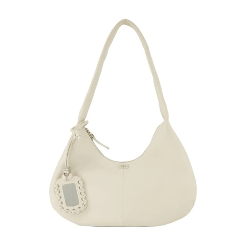 GANNI Schultertasche Bou Medium Shoulder Bag - Leather - White White