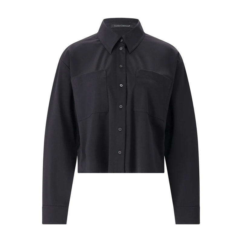 Luisa Cerano Bluse Leichte Bluse Schwarz