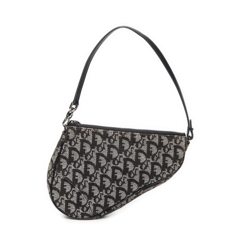 Christian Dior Crossbody Bag Mini Saddle Pochette schwarz