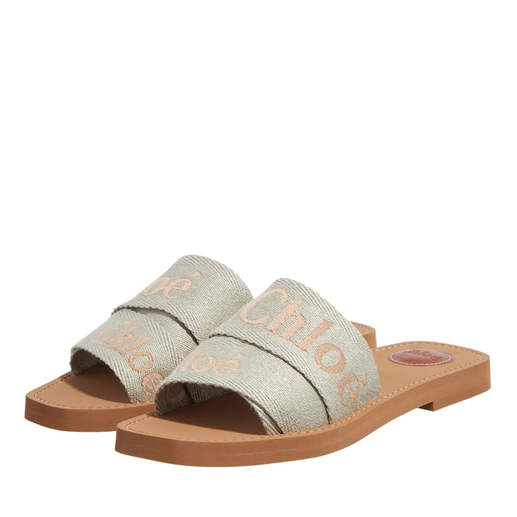 Chloé Woody Vintage Khaki | Slides