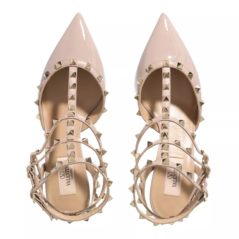 Valentino Garavani Pumps Rockstud Ankle Strap T.65 Poudre(Image 5)