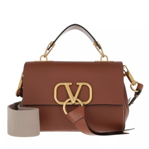 Valentino Garavani Small Shoulder Bag Leather Cognac Crossbody Bag