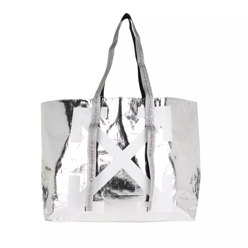 Off-White New Commercial Tote Silver White Tote