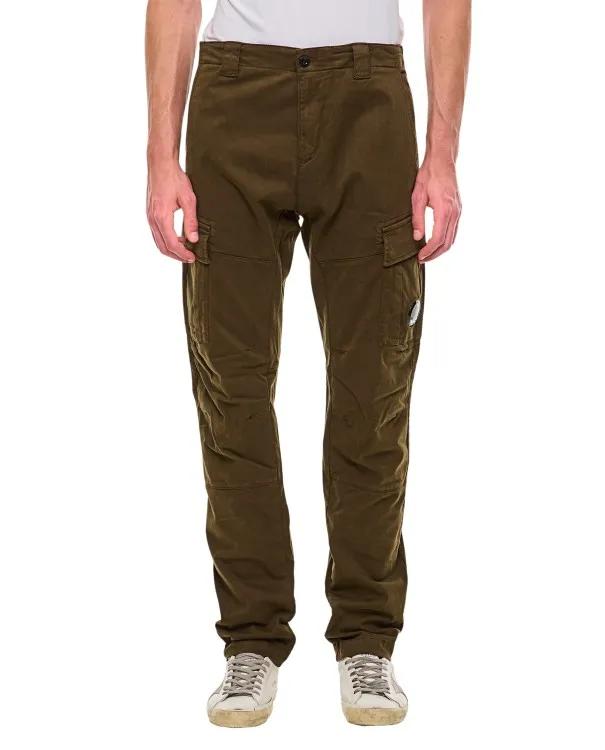 CP Company - Stretch Sateen Ergonomic Lens Double Cargo Pants - Größe 48 - grün