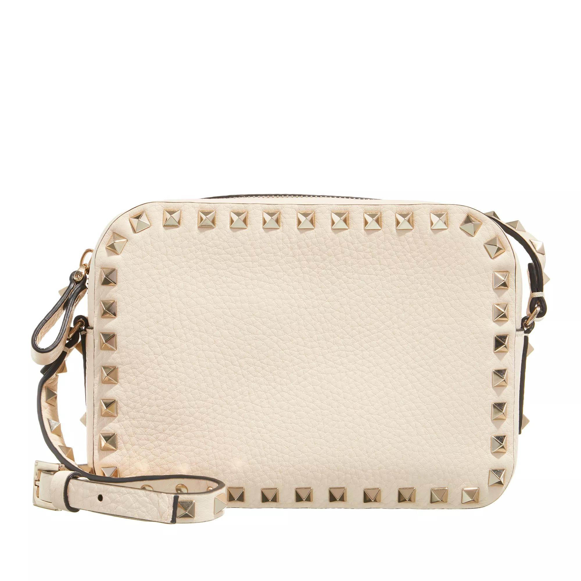 Valentino Garavani Crossbody Bags - Rockstud Camera Crossbody Bag - Gr. unisize - in Creme - für Damen