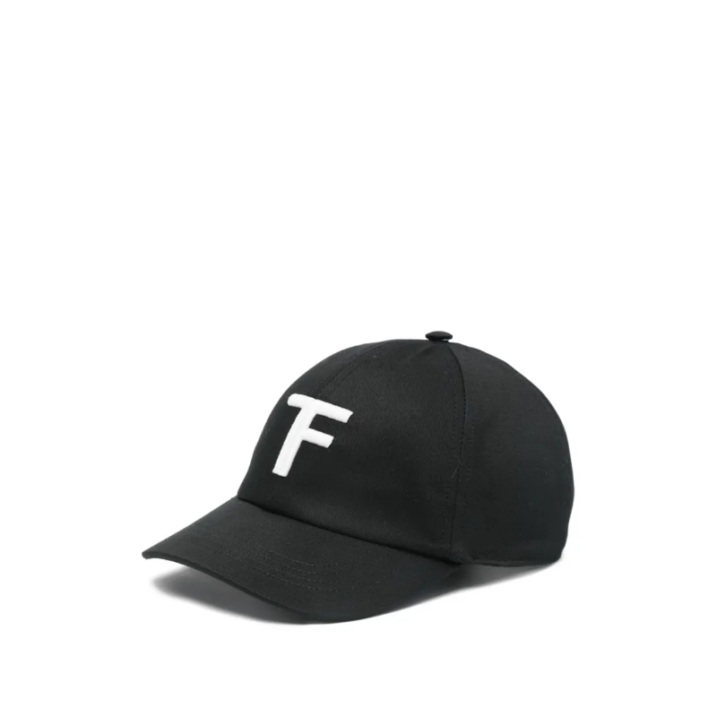 Tom Ford Hut Cotton Canvas Baseball Cap With Structured Crown Black