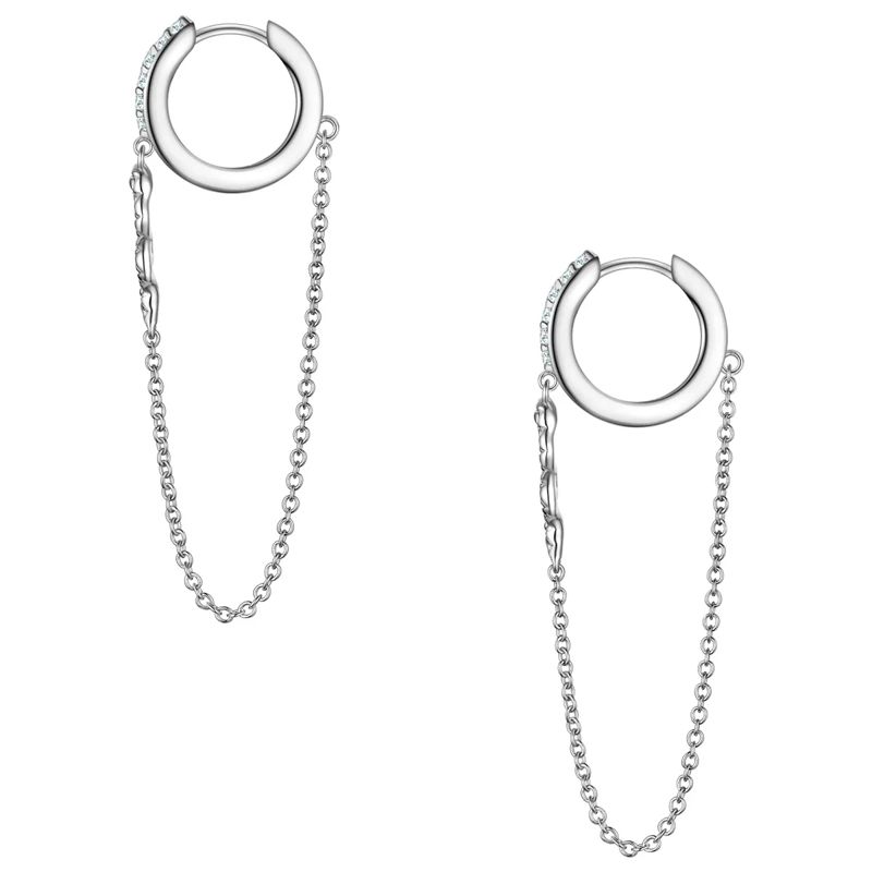 Glanzstücke München Ohrhänger Sterling Silber Creolen Zirkonia silber(Image 2)