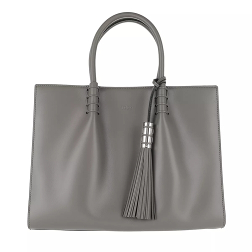Tod's Mini Double T-Bag Grey Rymlig shoppingväska