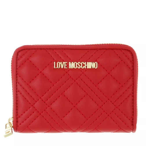 Love Moschino Portafogli Quilted Pu Rosso Zip-Around Wallet