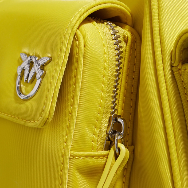 Pinko Hobo Bag Cargo Bag Giallo Sole-Shiny Nickel(Image 4)