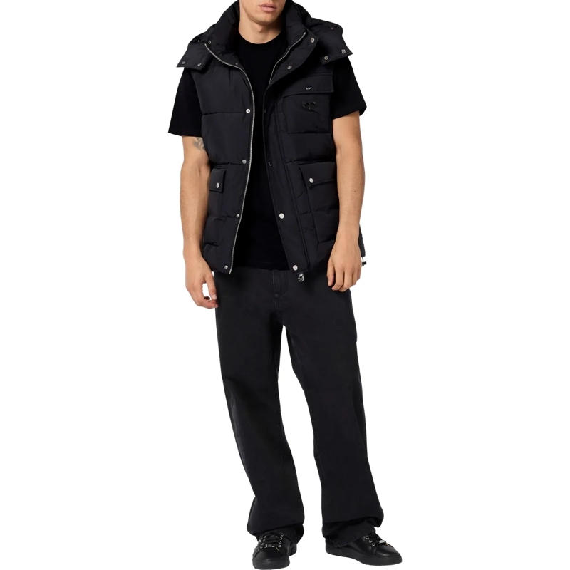 Philipp Plein Weste Daunenjacke Weste Gothic Plein schwarz(Image 4)
