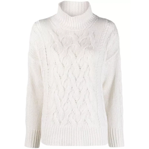 Lorena Antoniazzi White Cable Knit Sweater White 