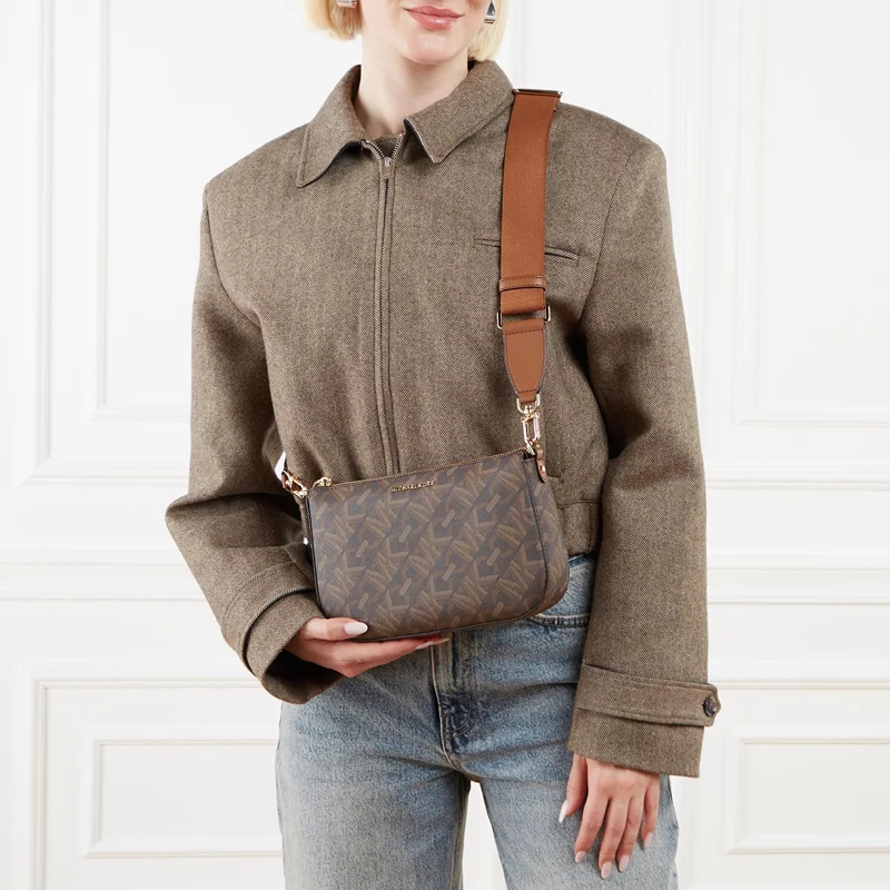 MICHAEL Michael Kors Crossbody Bag Parker Large Mf Crossbody Brown Luggage(Image 3)