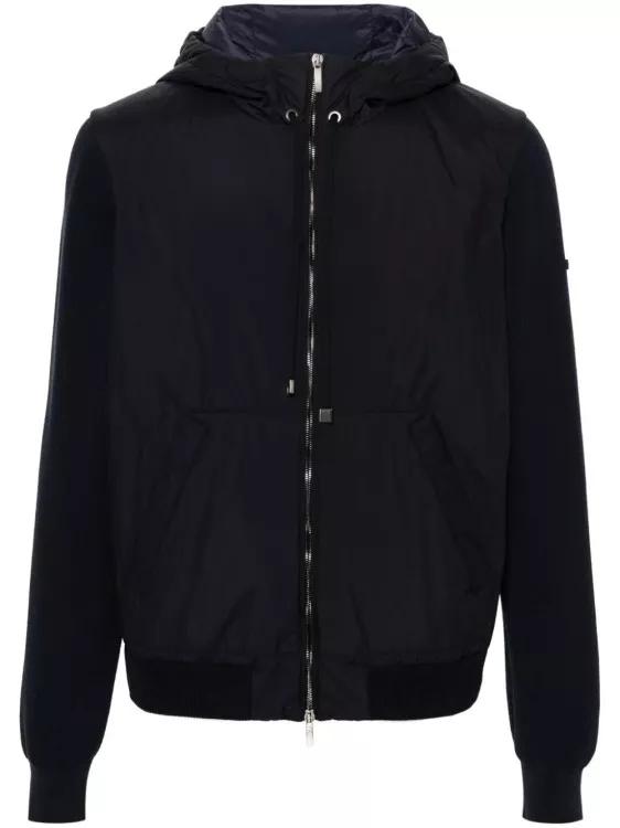 Thumbnail - Peserico - Panelled Hooded Jacket - Größe 56 - blau
