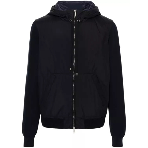 Peserico Panelled Hooded Jacket Blue 