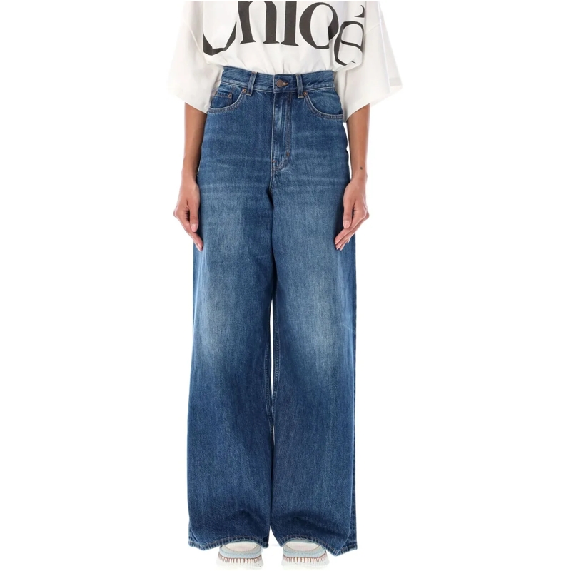 Chloé Skinny-Leg-Jeans HIGH WASIT DENIM blau