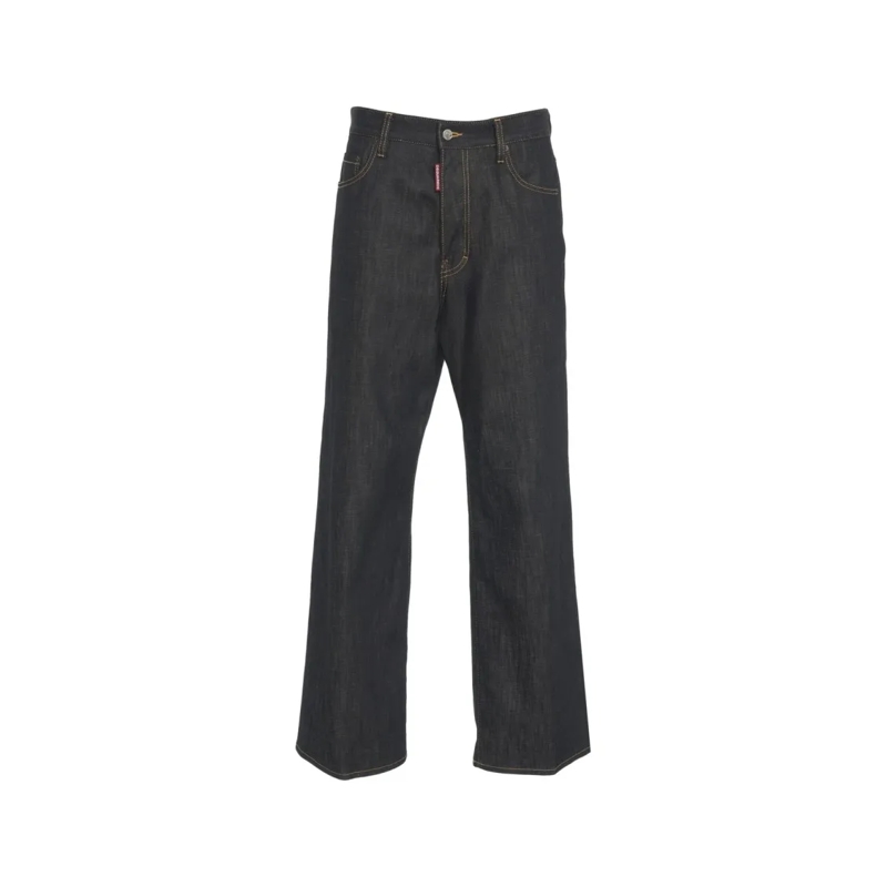 Dsquared2 Jeans Wide-Cut Loose Fit Jeans Black