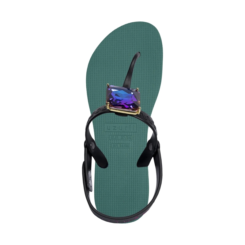 UZURII Flip Flops Zehentrenner Selena Butterfly Chrystal natur(Image 3)
