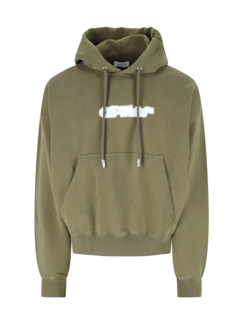 Thumbnail - Off-White - "Spray Arrow" Hoodie – Green - Größe S - grün