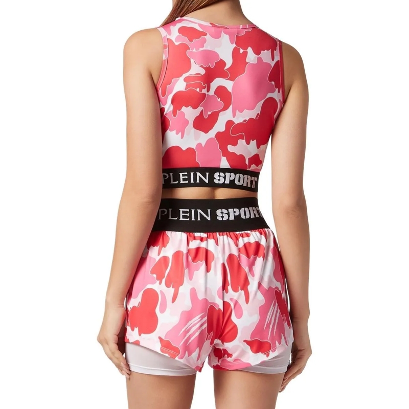 Plein Sport Top Sport Top Camouflage fuschsia(Image 3)