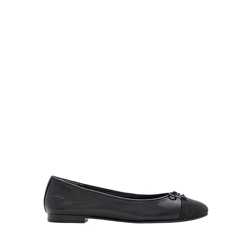 Tory Burch Balletschoenen Cap-Toe Pave Ballet Black