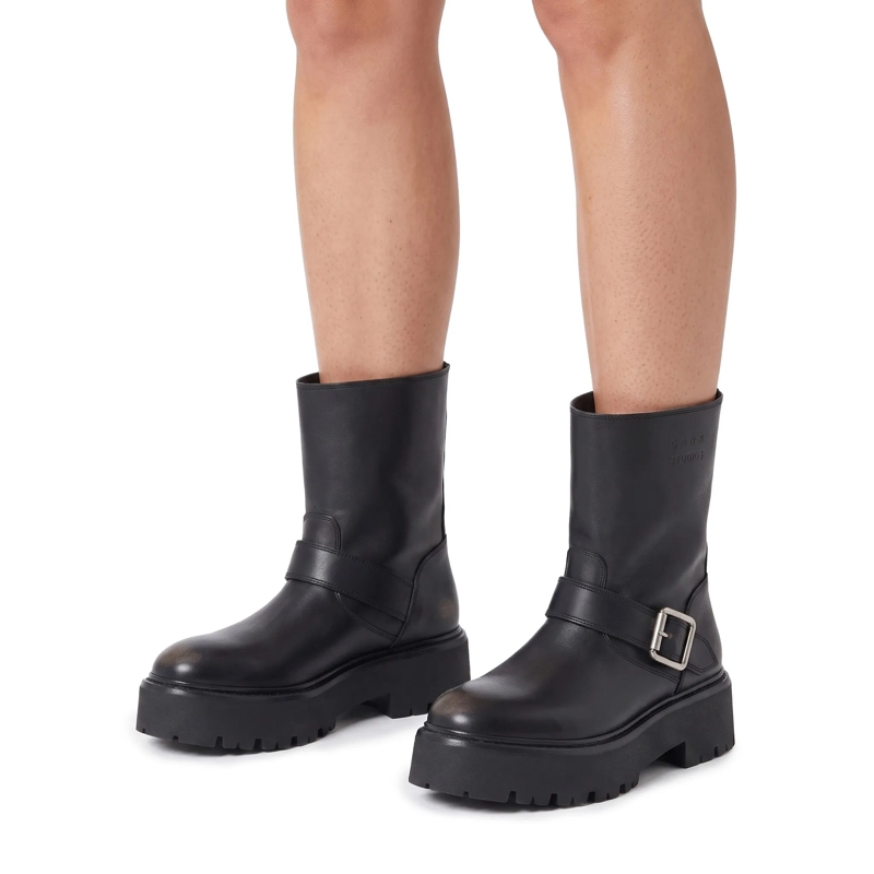 Copenhagen Schnürschuhe Plateaustiefelette CPH900 aus Leder schwarz(Image 2)
